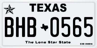 TX license plate BHB0565