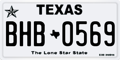 TX license plate BHB0569