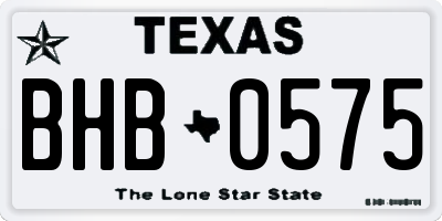TX license plate BHB0575