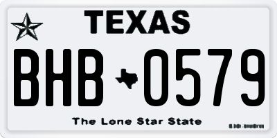TX license plate BHB0579
