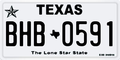 TX license plate BHB0591