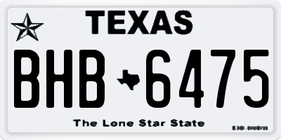 TX license plate BHB6475