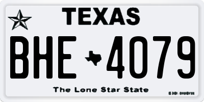 TX license plate BHE4079