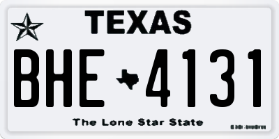 TX license plate BHE4131
