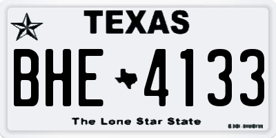 TX license plate BHE4133