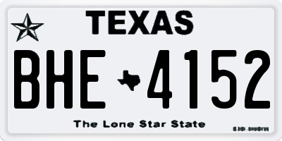 TX license plate BHE4152