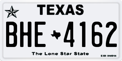 TX license plate BHE4162