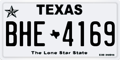 TX license plate BHE4169
