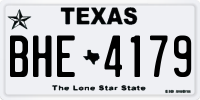 TX license plate BHE4179