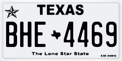 TX license plate BHE4469