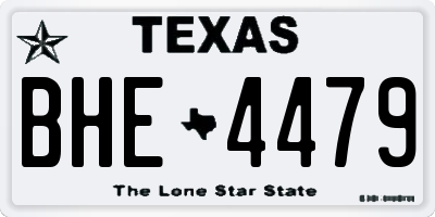 TX license plate BHE4479