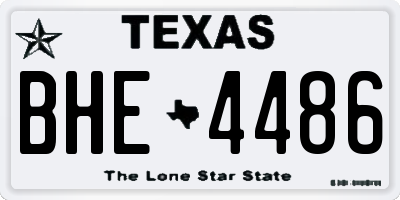 TX license plate BHE4486