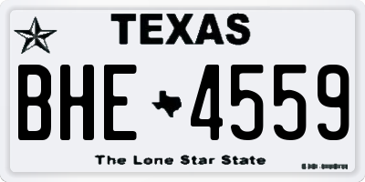 TX license plate BHE4559