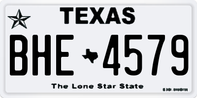 TX license plate BHE4579