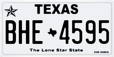TX license plate BHE4595