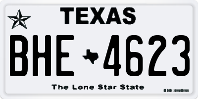 TX license plate BHE4623