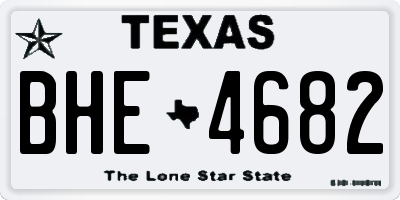 TX license plate BHE4682