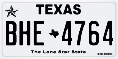TX license plate BHE4764
