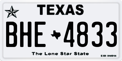 TX license plate BHE4833