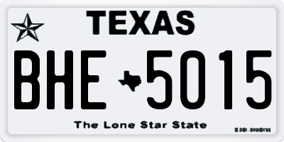 TX license plate BHE5015