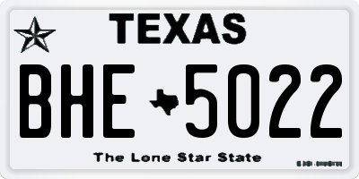 TX license plate BHE5022