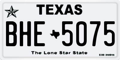 TX license plate BHE5075
