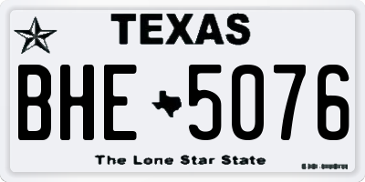 TX license plate BHE5076
