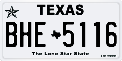 TX license plate BHE5116