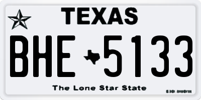 TX license plate BHE5133