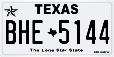 TX license plate BHE5144