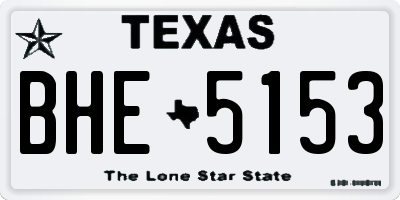 TX license plate BHE5153