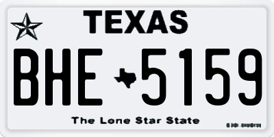 TX license plate BHE5159