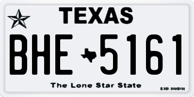 TX license plate BHE5161