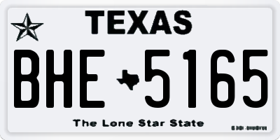 TX license plate BHE5165