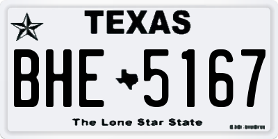 TX license plate BHE5167