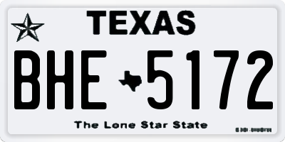 TX license plate BHE5172