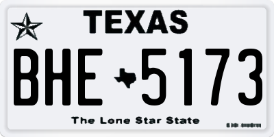 TX license plate BHE5173
