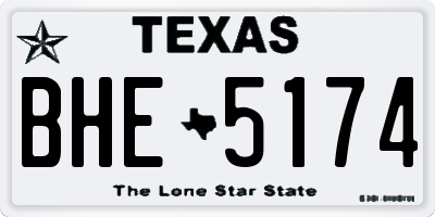 TX license plate BHE5174