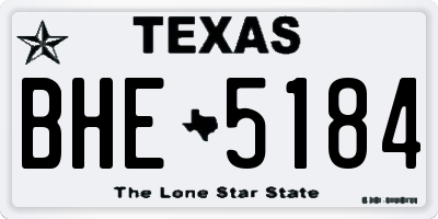 TX license plate BHE5184
