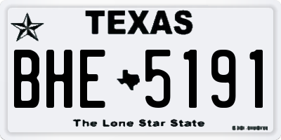 TX license plate BHE5191