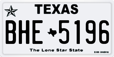 TX license plate BHE5196