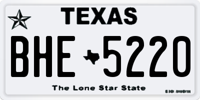 TX license plate BHE5220