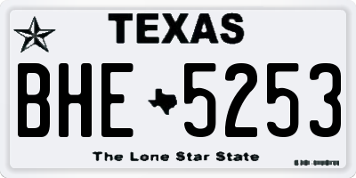 TX license plate BHE5253