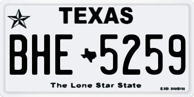 TX license plate BHE5259