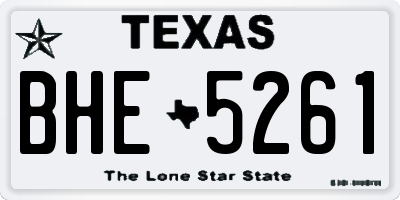 TX license plate BHE5261