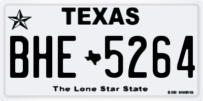TX license plate BHE5264