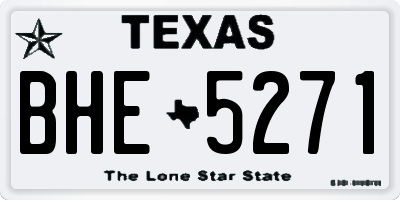 TX license plate BHE5271