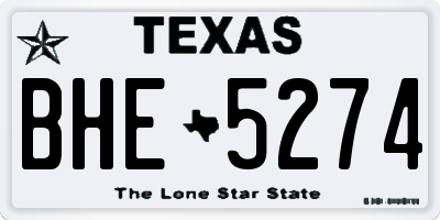 TX license plate BHE5274