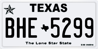 TX license plate BHE5299