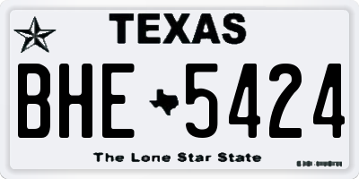 TX license plate BHE5424